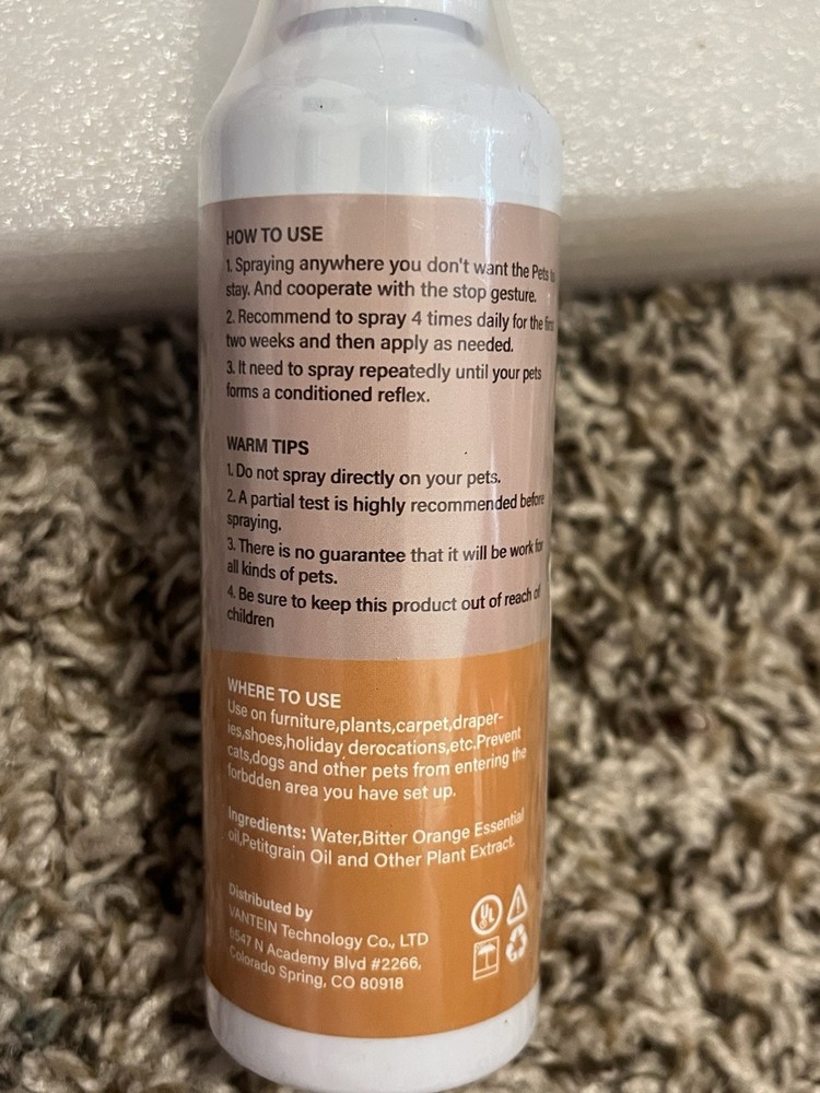 Inscape Data Pet Training Deterrent Spray Cats Scratching Marking Behavior 4 oz