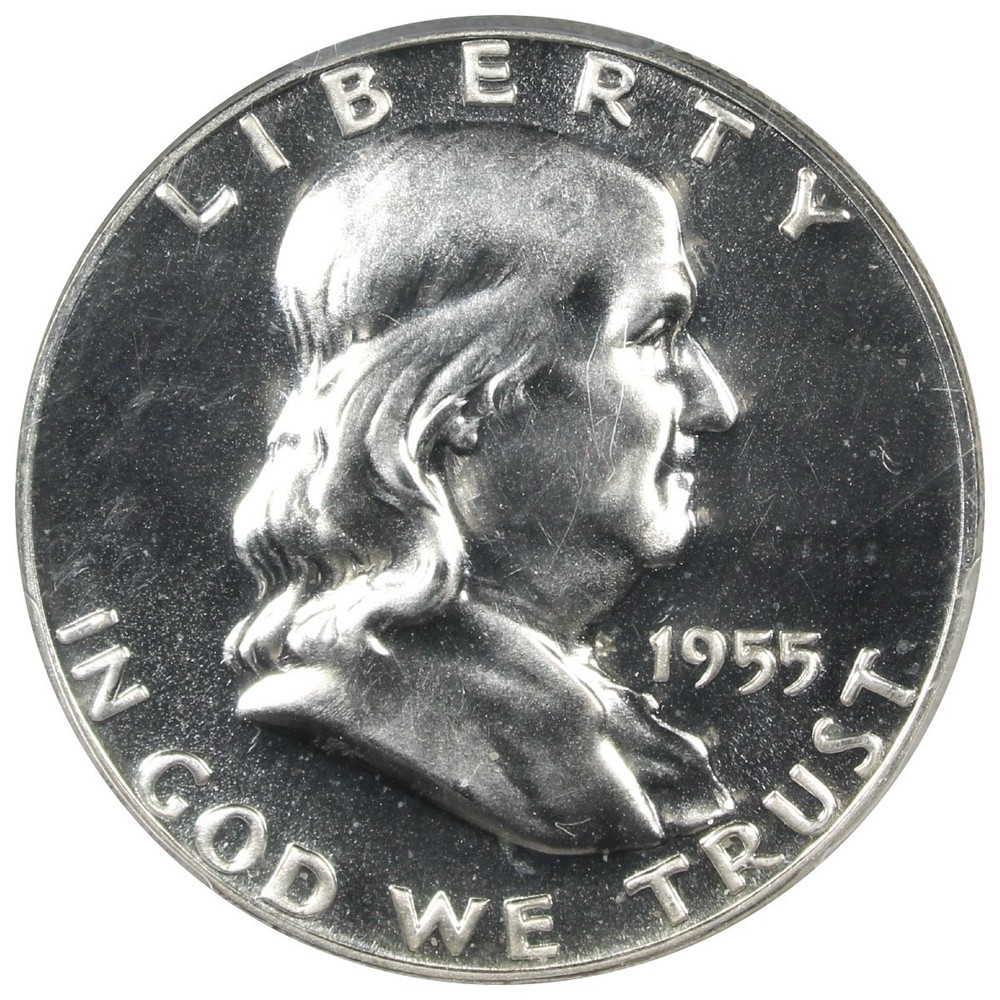 1955 Proof Franklin Half Dollar PCGS PR68 CAC