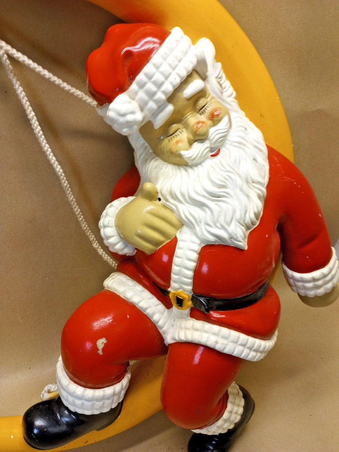 Vintage 1987 Barthelmess Inc - Santa Claus Sleeping on The Moon ~ Christmas RARE