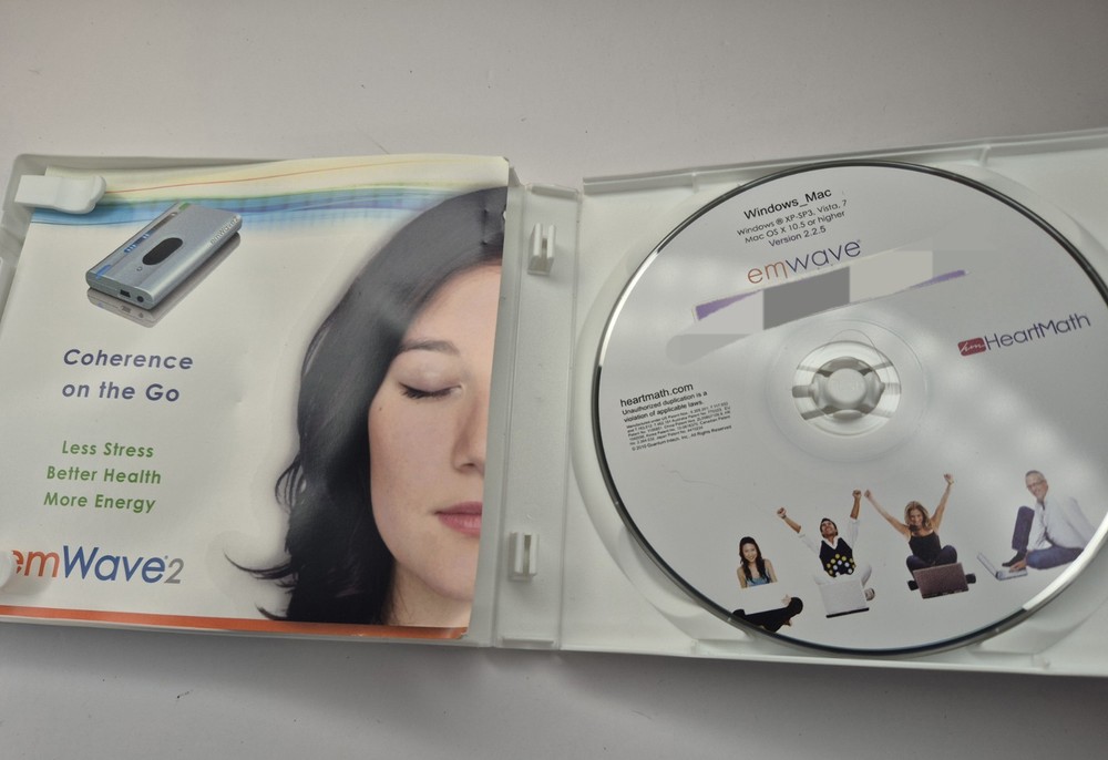 Heartmath EmWave Desktop (PC Or Mac) Software CD Pulse Sensor Disc Only