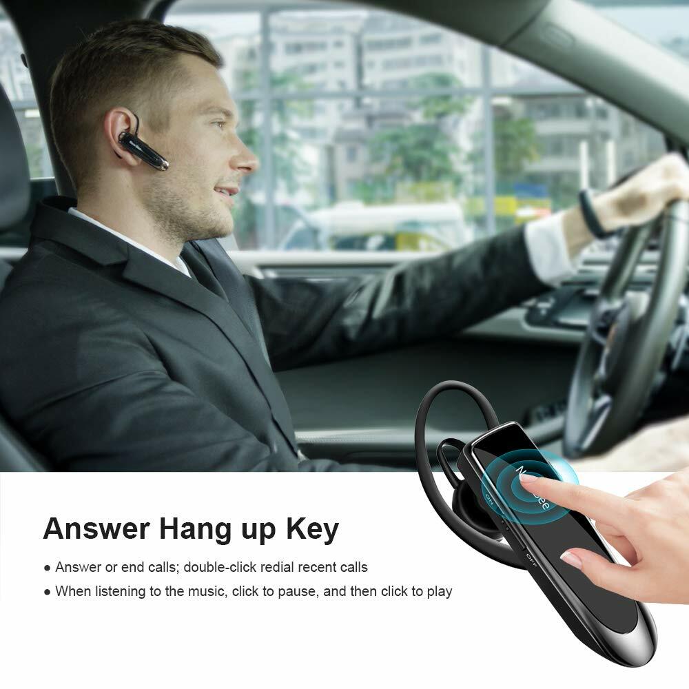 New Bee Bluetooth Wireless Handsfree Headset for iPhone Android Samsung Laptop