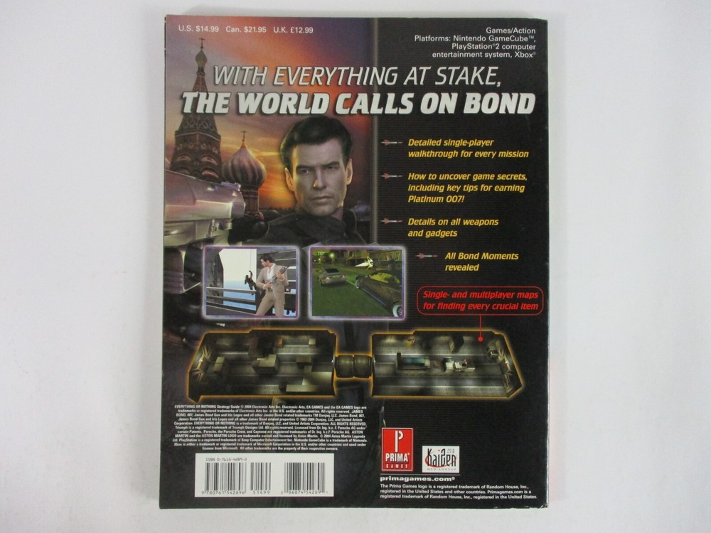 Prima 007: EVERYTHING OR NOTHING Official Strategy Guide VG!!