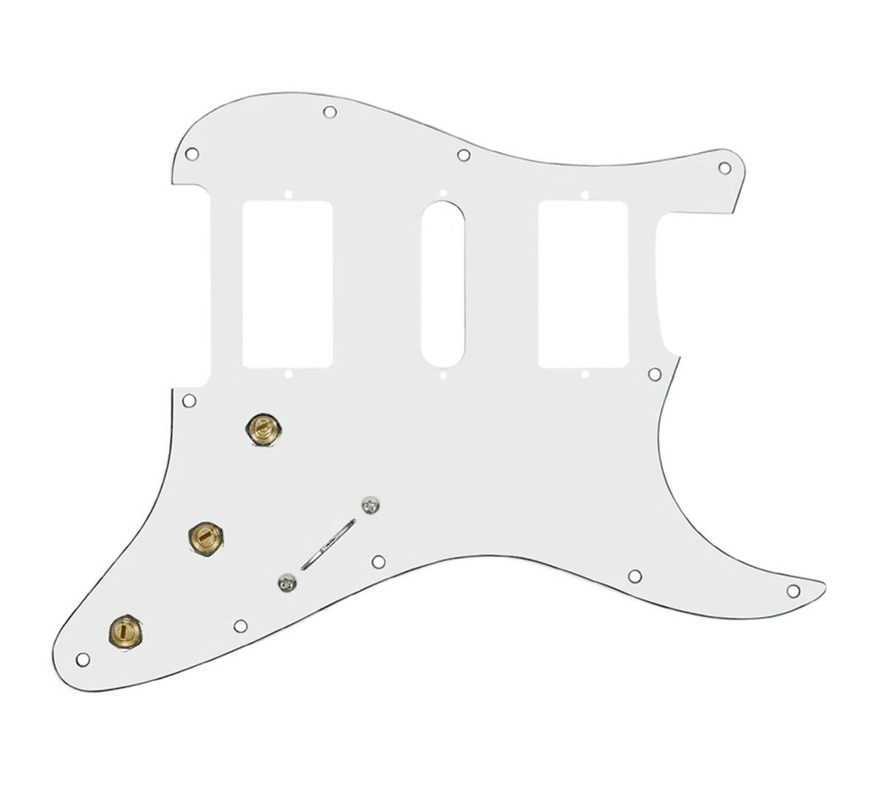 920D Custom 7 Way Pre-Wired push/pull HSH Stratocaster Pickguard - Parchment