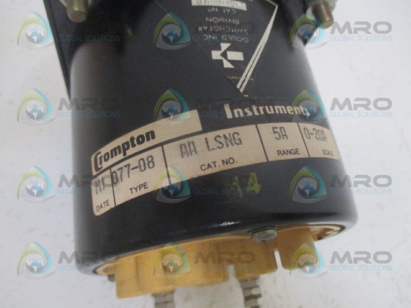 CROMPTON 077-08AA-LSNG PANEL METER 0-20 ACA NSMP
