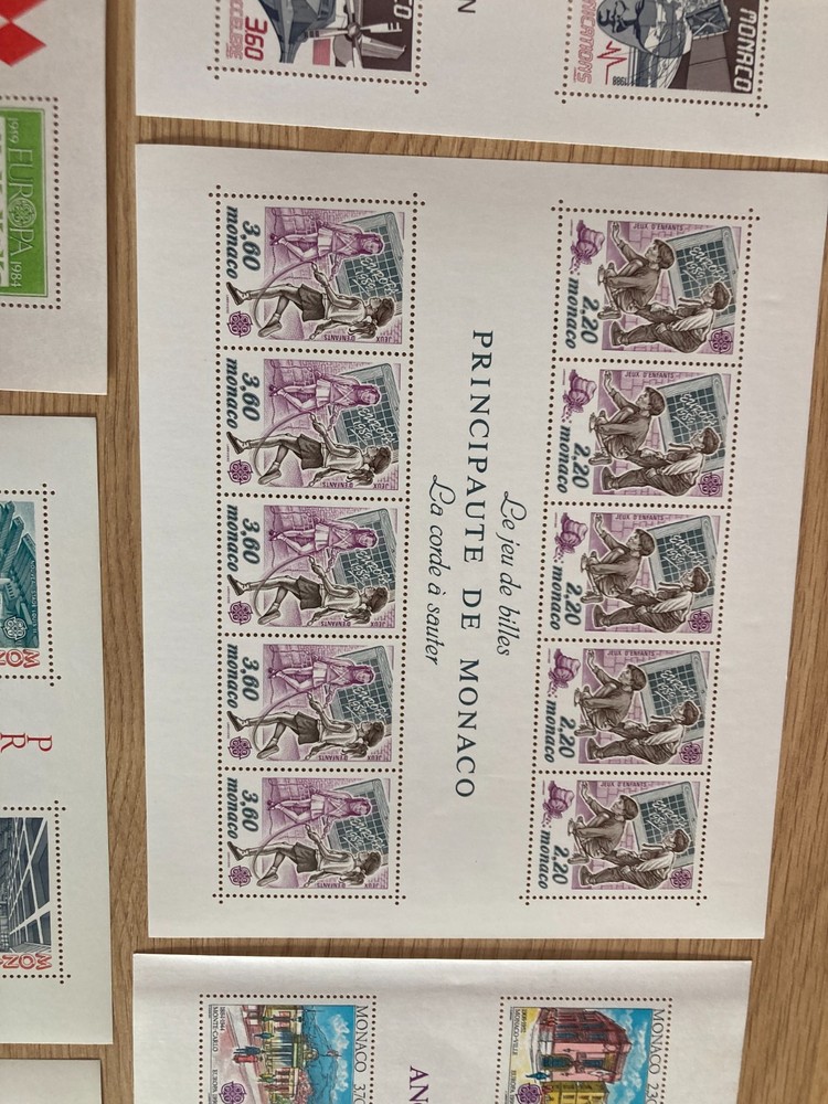 Monaco 9 diff blocks between 1983-1991 cat £ 405 all stamps pristine mnh