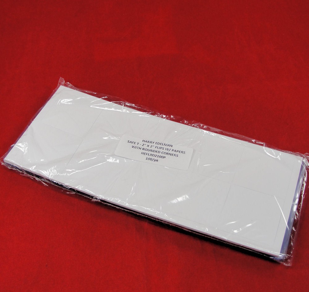 (100) 2" x 2" Safe T Non Plasticized Double Pocket Coin Flips w/ Inserts