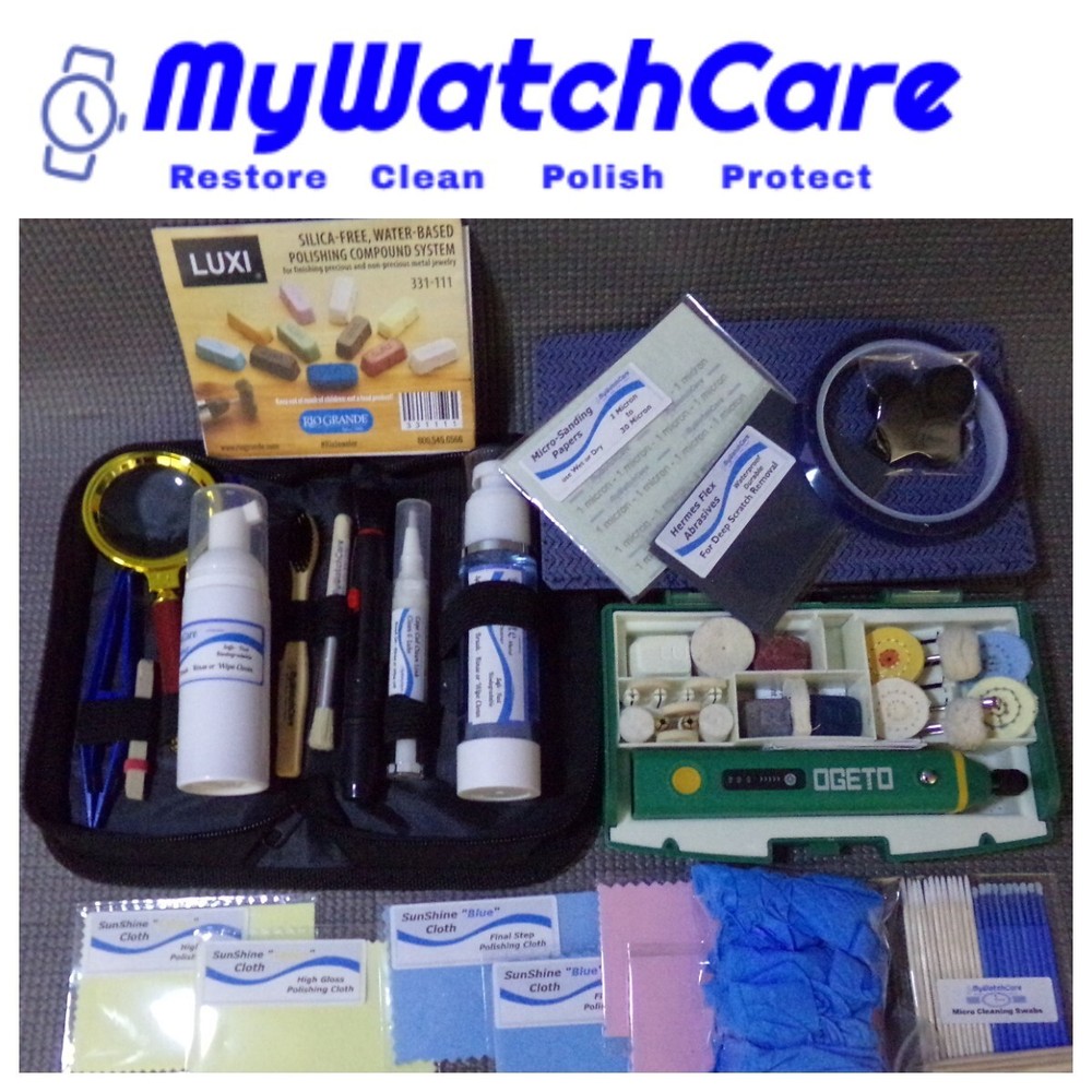 115 pc Watch Cleaning, Scratch Remover, Polishing Kit w/Step by Step Guide