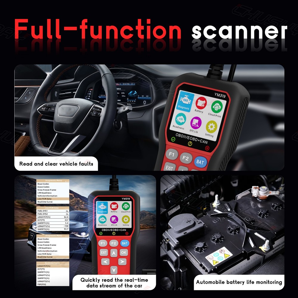 2025 Auto OBD2 Scanner Car Check Engine Fault Code Reader For Chevy Tahoe