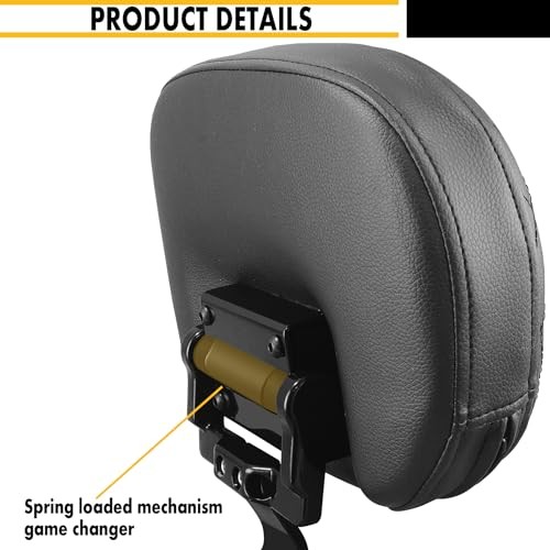 Adjustable Driver Rider Backrest Quick Release for Harley Softail 57-GB-1