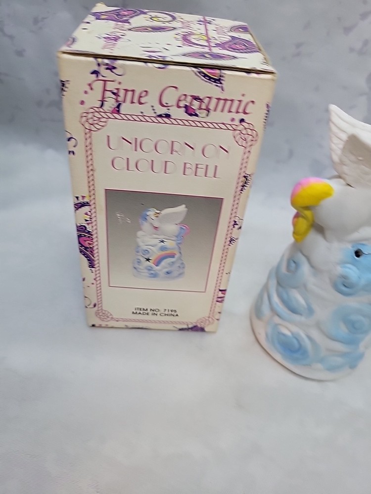 Fine Ceramic Unicorn On Cloud Bell Pre-owned