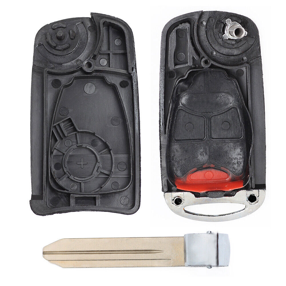 New Flip Remote Key Modified Case Shell fob 3+1 Button For Chrysler Dodge Jeep