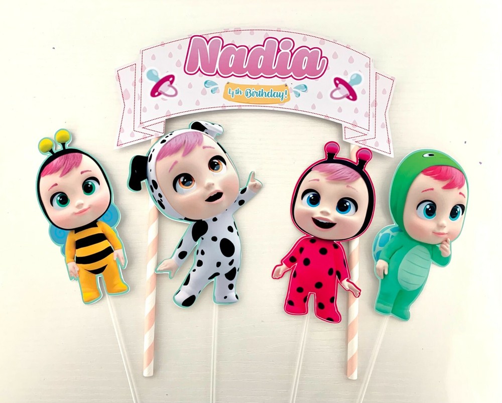 Personalized Cry Babies Magic Tears Cake Topper