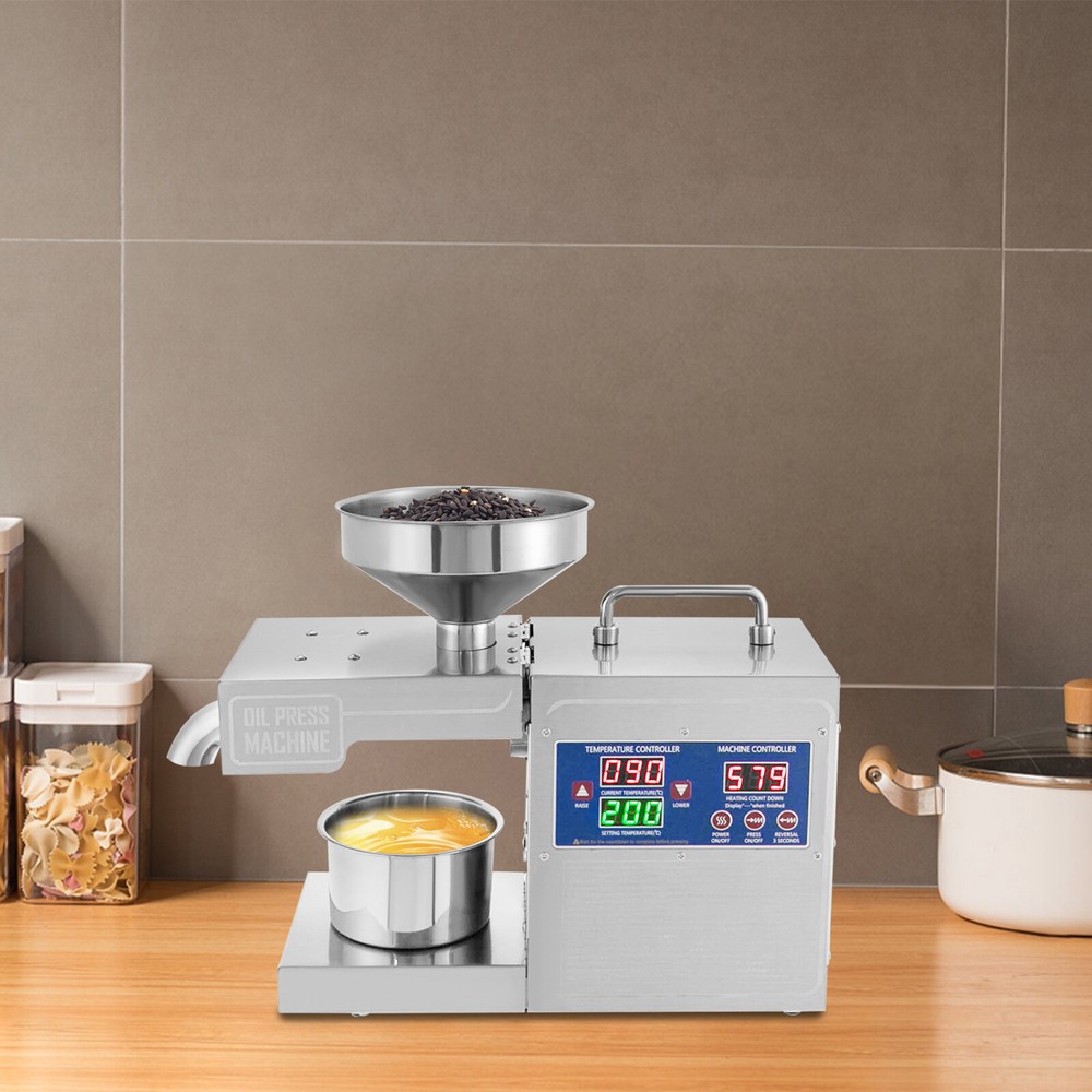 Automatic Oil Press Machine Cold&Hot Press 820W Adjustable Temperature Low Noise