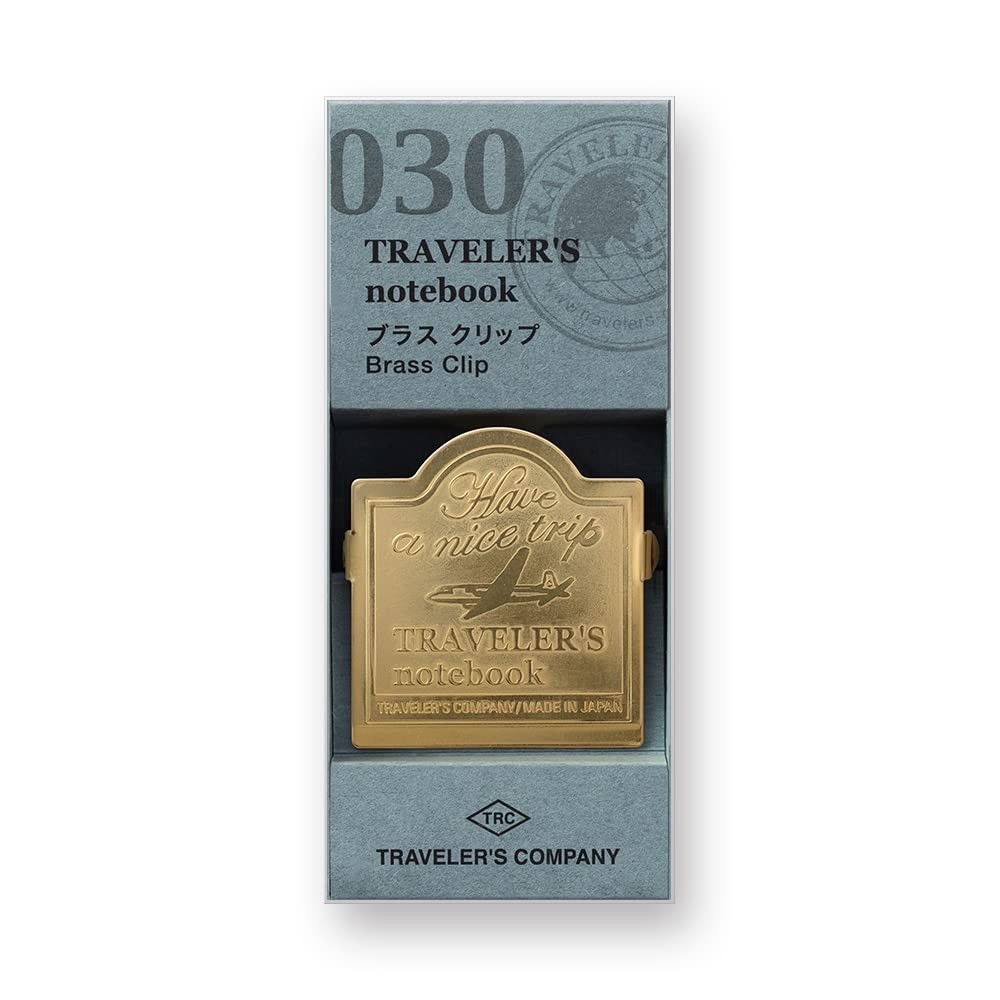 Traveler's Note Brass Clip Airplane Pattern
