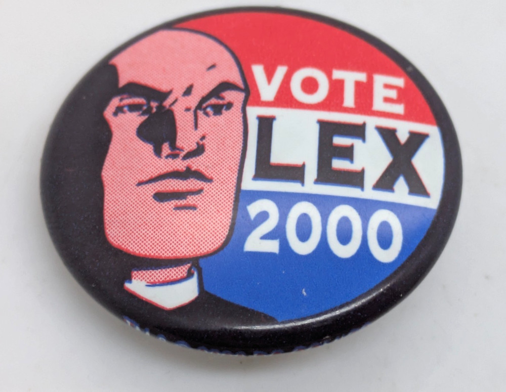 Vote Lex Luthor 2000 DC Comics Button Badge Pin
