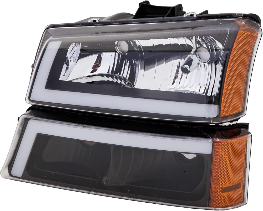 Headlights with LED Sequential Signal Compatible with Chevy Silverado Avalanche