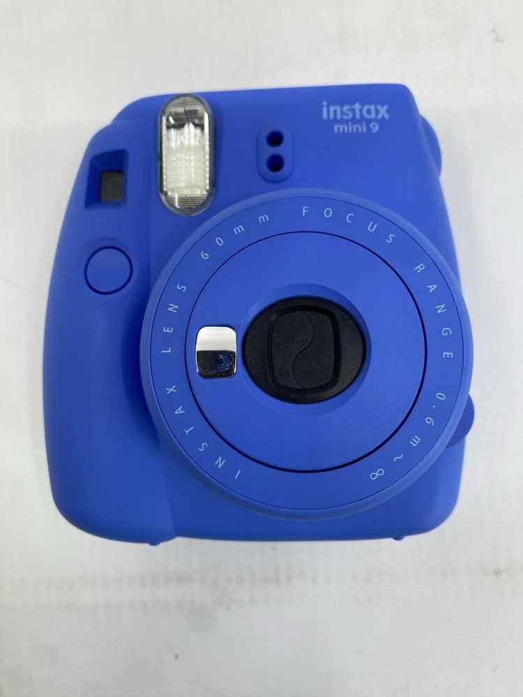 Instax Mini 9 Camera Cobalt Blue with Custom Case and Bundle--TESTED