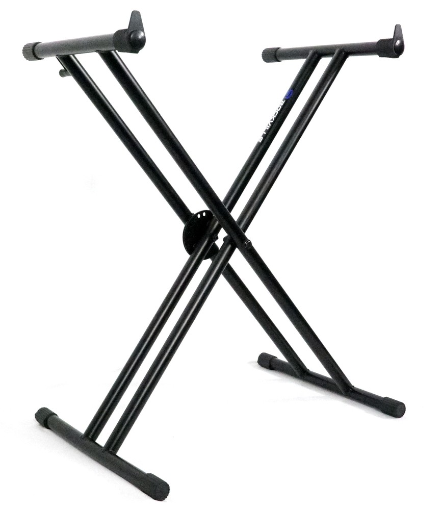 Rockville Double X Braced Keyboard Stand w Push Button Lock For Roland FP-90