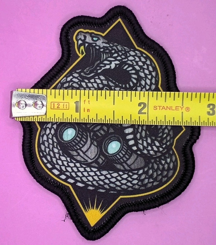 Tactical Rattlesnake Goggles Patch - Screen Printed Hook & Loop - Brand New