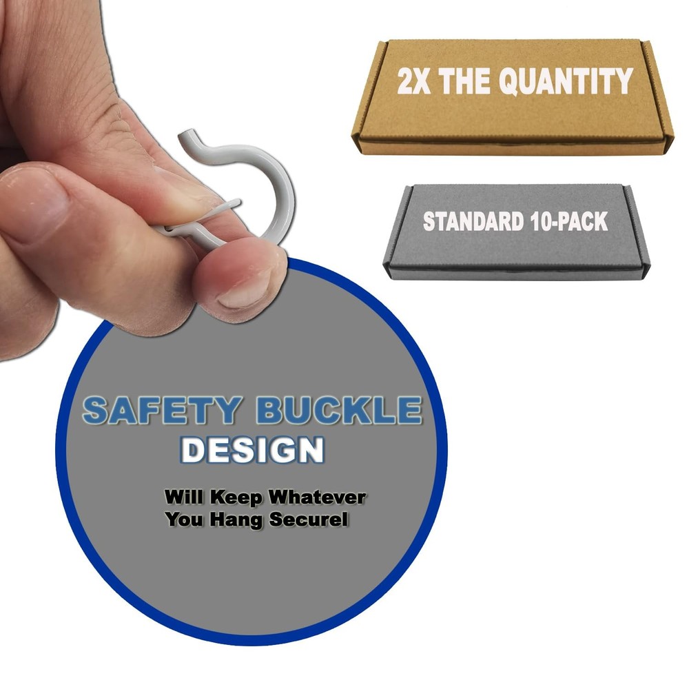 Screw Hooks for String Lights Plants Lanterns Outdoor 20 Pack