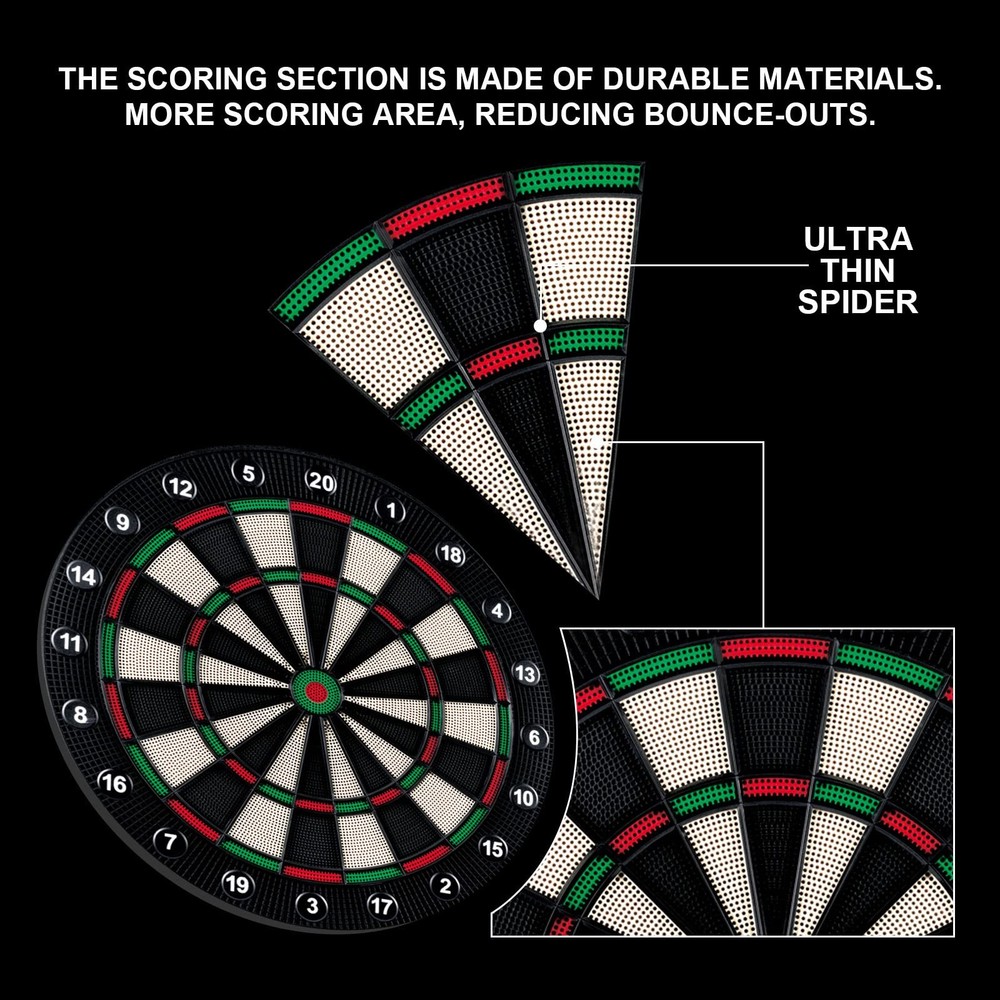 WIN.MAX Electronic Dart Board, LED Display Automatic Scoring Dartboard Sets f...