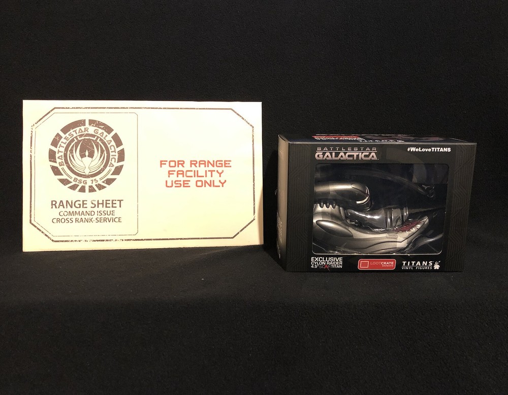 Loot Crate Battlestar Galactica Scar Cylon Raider & Range Sheet Packet