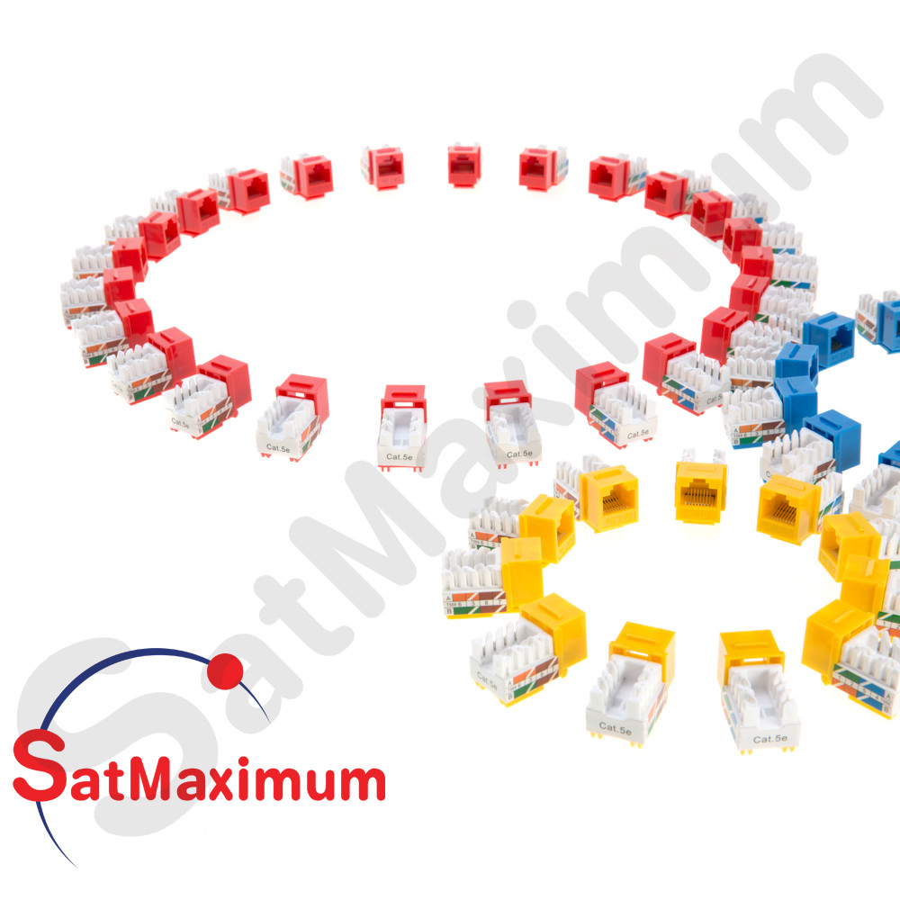 Keystone Jacks Cat5e Cat5 Cat6 Punch Down Jack 45 Degree Network Connector LOT