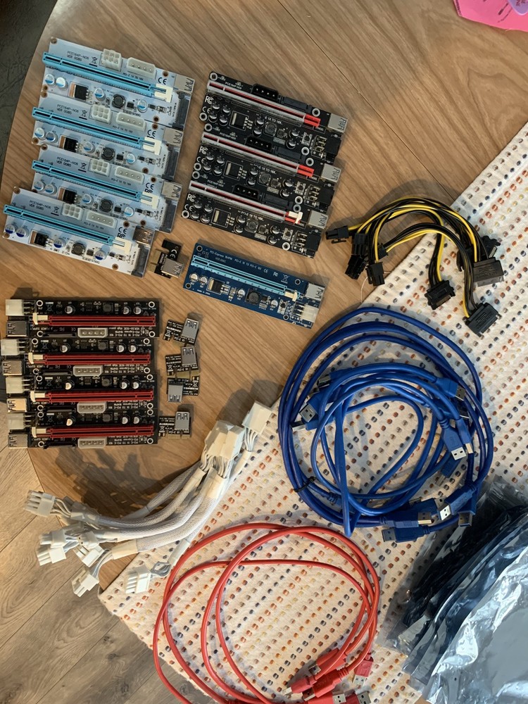PCI-E riser bundle miner mining equipment read description 80% of  them work