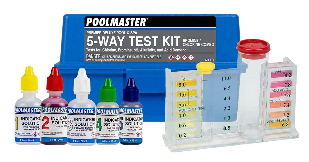 Poolmaster 22270 5-Way Pool/Spa Water Test Kit w/ Case