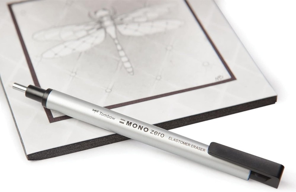 Precision Round 2.3mm Mono Zero Eraser - Refillable, Lightweight, Silver