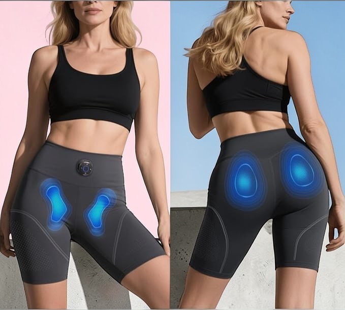 Megelin Toning Shorts Women Hip Pelvic Restore EMS Shorts Black New