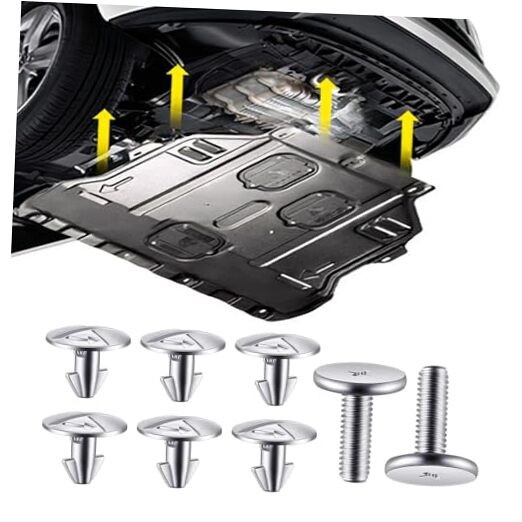 Engine Splash Shield Bolt Kit – Lower Skid Plate Screws for Under Engine 8PCS