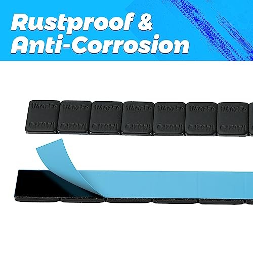 1/4 oz Stick on Wheel Weights, Adhesive Back, Easy to Peel, 36 144 Black