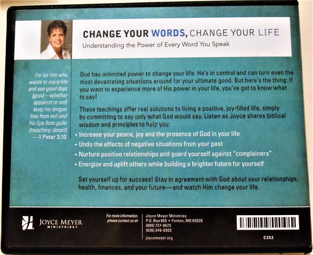 Change Your Words Change Your Life...Joyce Meyer 4 CD Set