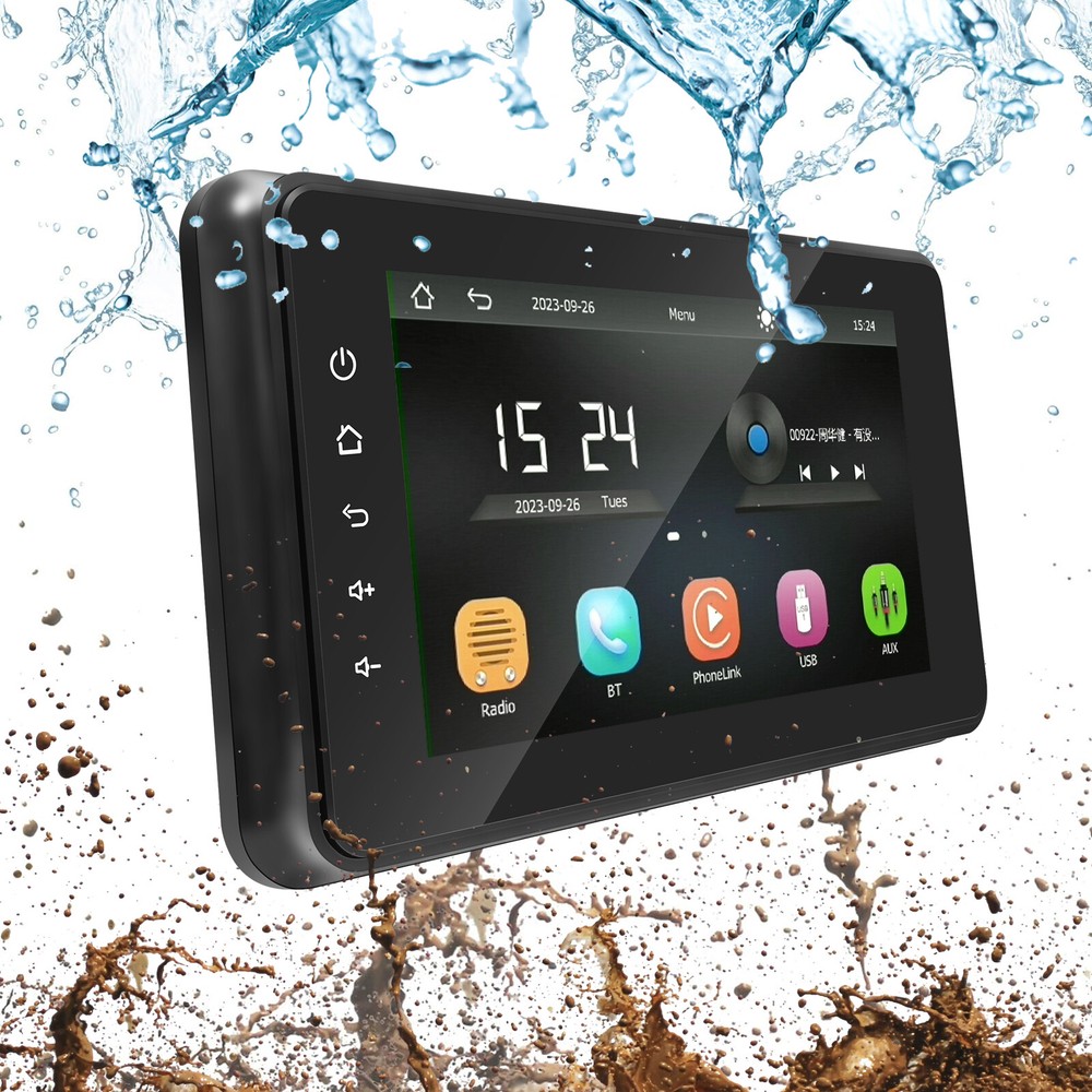 8" Waterproof Marine Multimedia Player CarPlay Android Auto Touchscreen for Boat