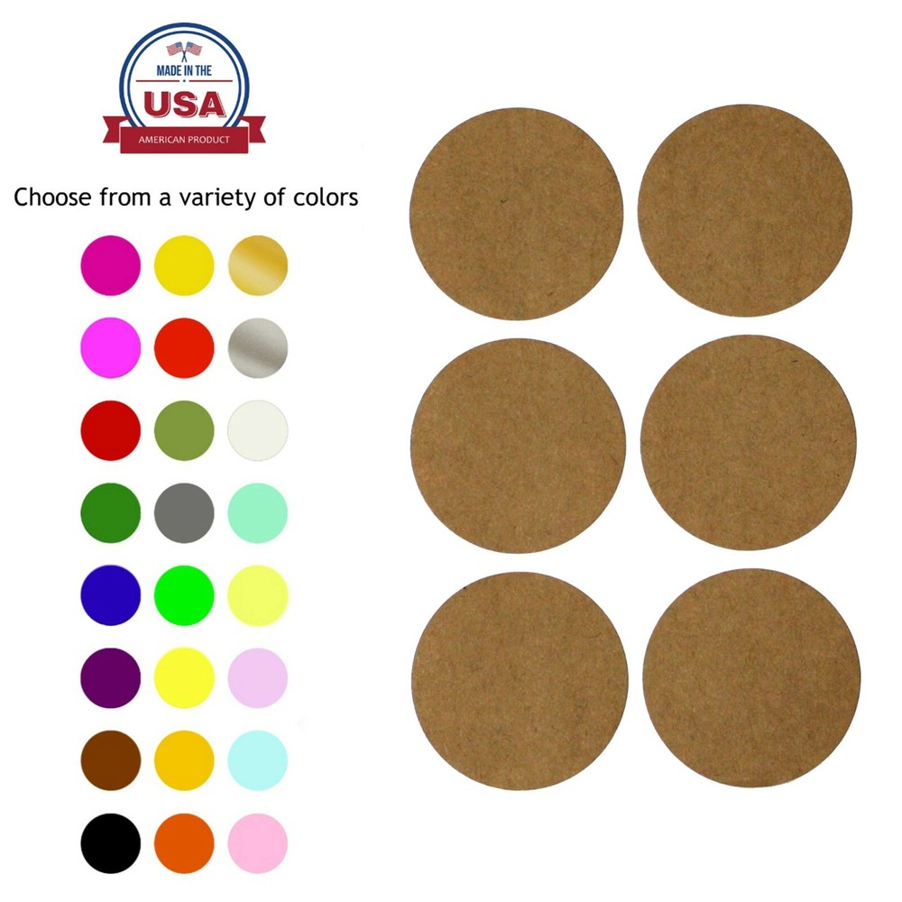 Round 2 Inch Colored Coding Stickers 50mm Dots Circle Adhesive Labels