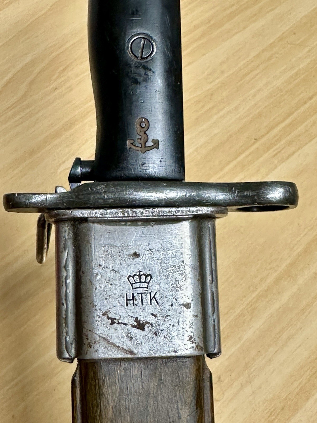 WWI US M1905-E1 10” Bayonet RIA 1910 Rock Island Armory Marked USS Nevada BB 36