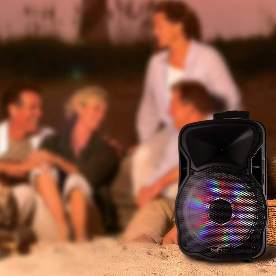 BeFree Portable Bluetooth PA Speaker System Rechargeable Microphone Karaoke