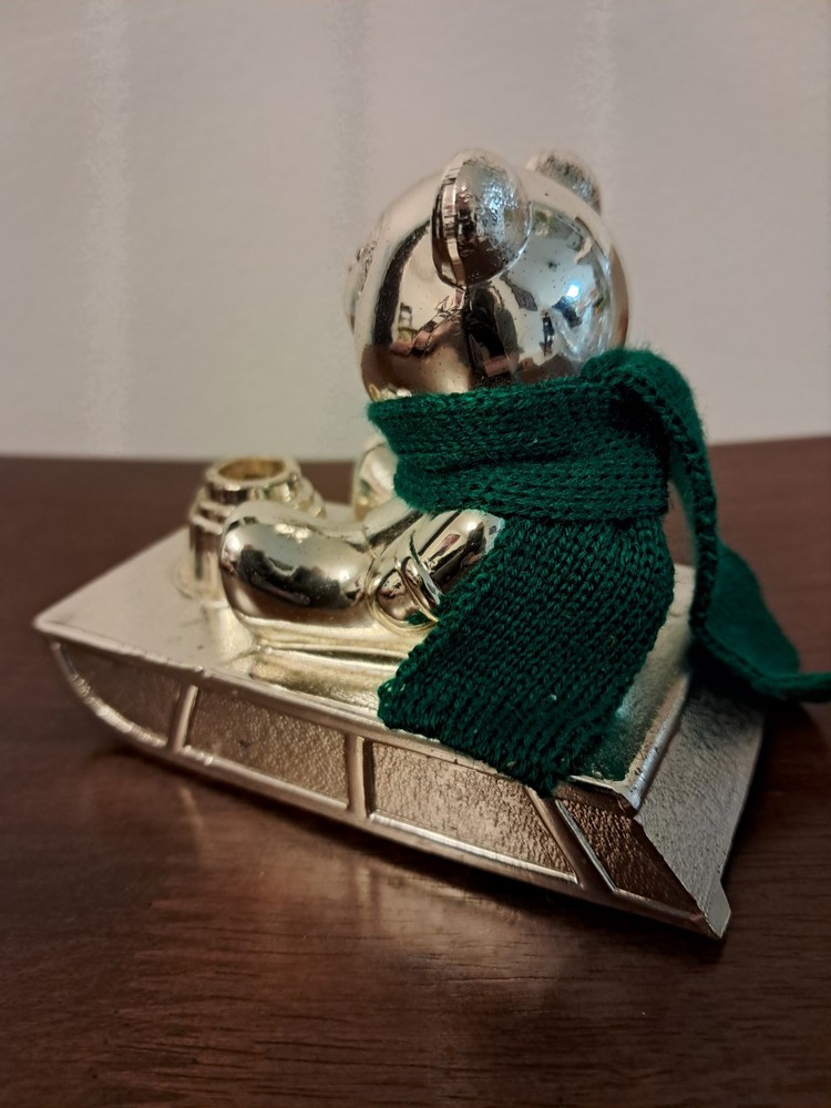 NIB William A Rogers Silverplate Panda bear candle light