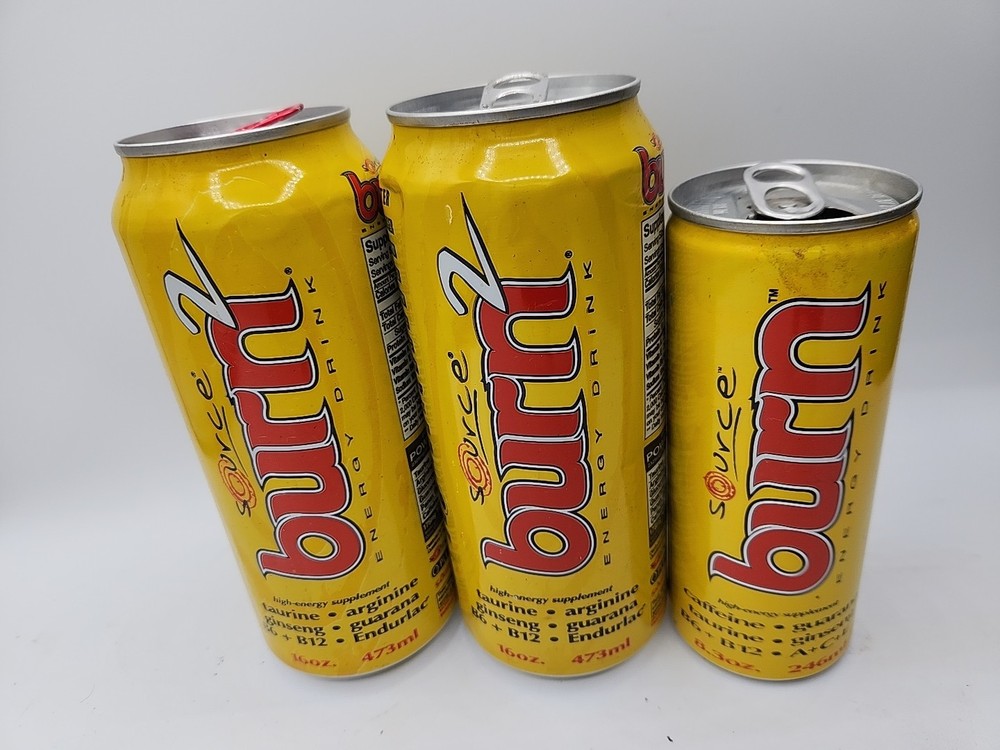 Source Burn Energy 3x Cans original All Different 16oz 8.3oz