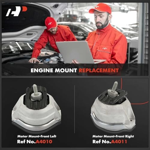 2PCS Front Left and Right Engine Motor Mount Kit Compatible with BMW E60