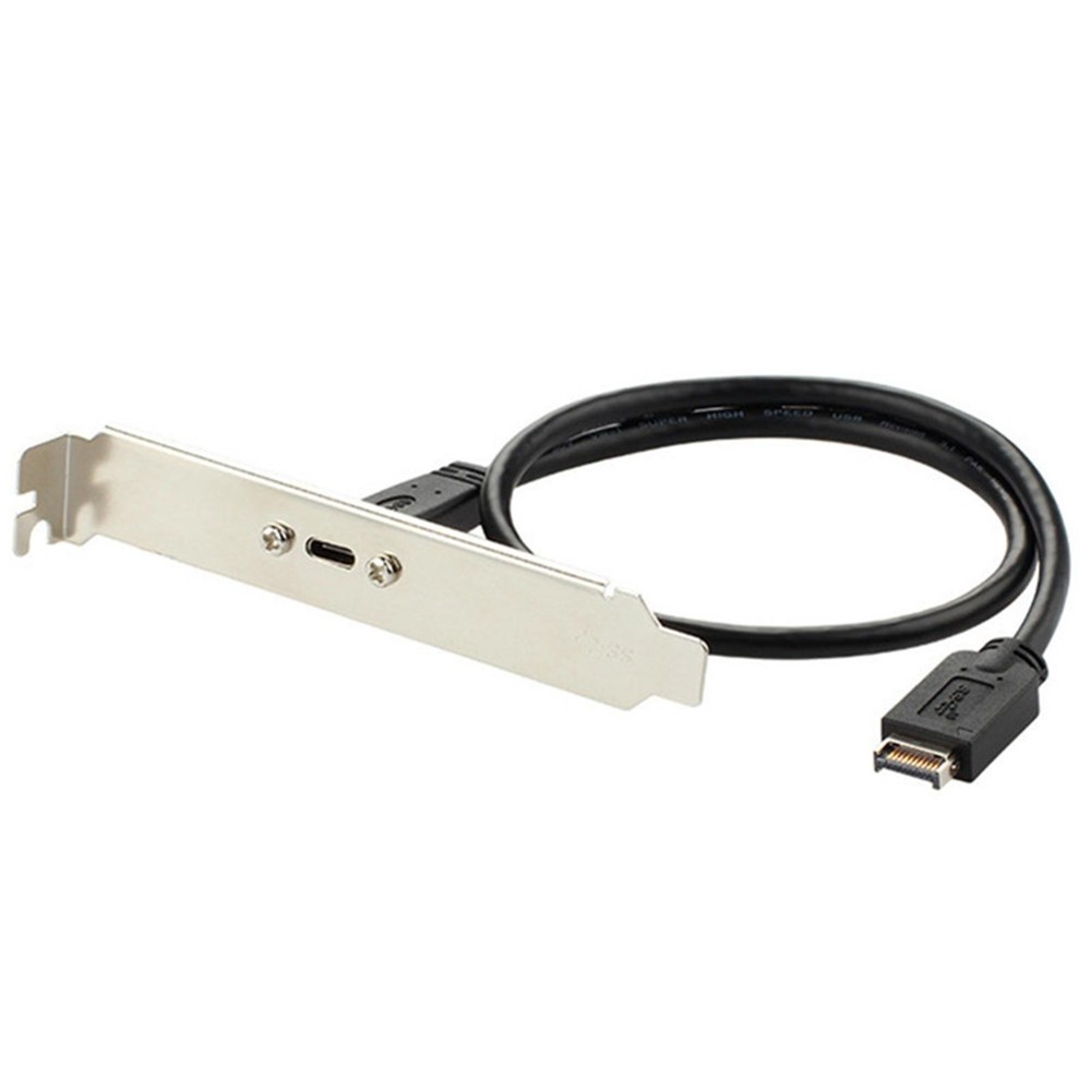 USB 3.1 Type E PCI-E to Type C Female Gen 2 Extension Cable With Profile Bracket
