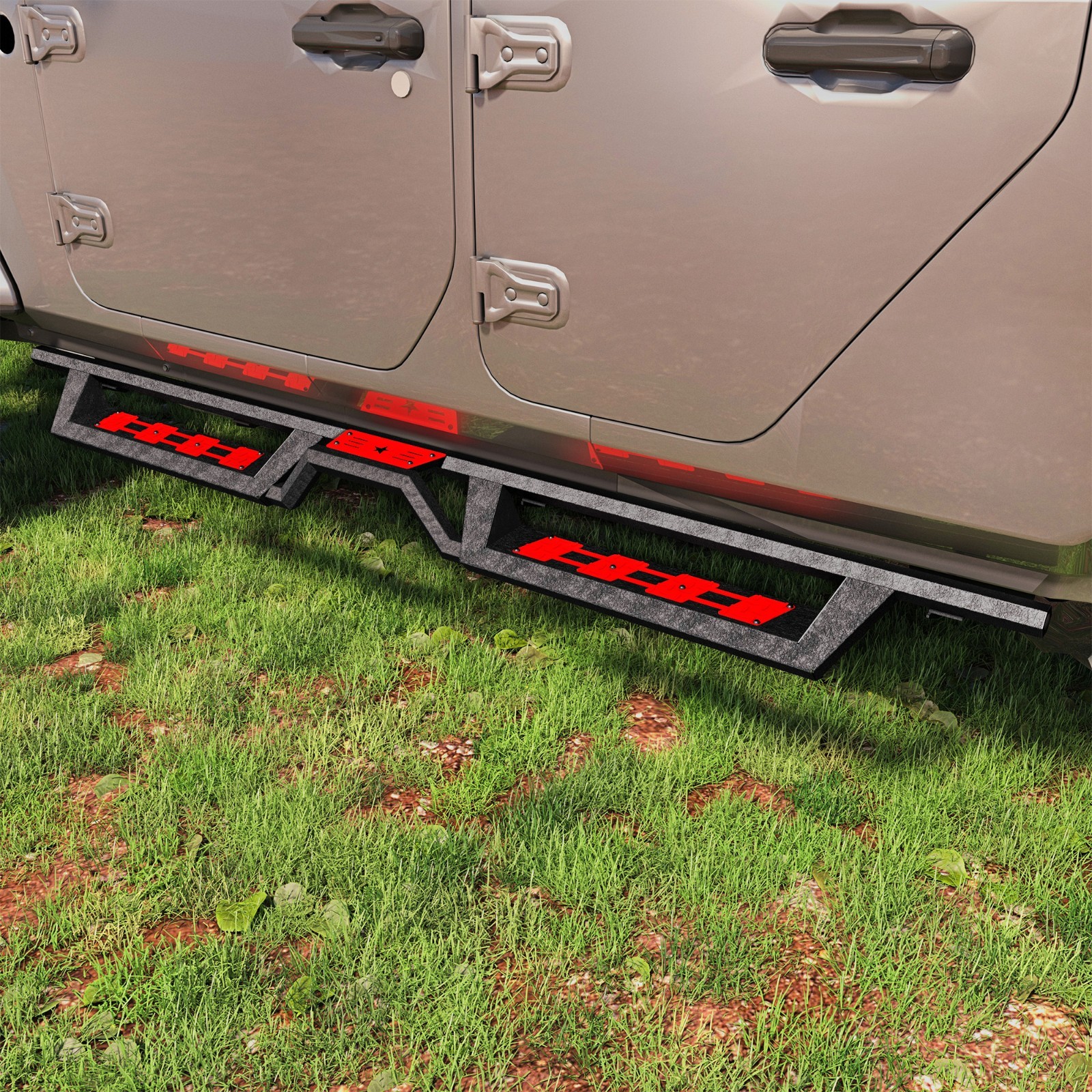 Running Boards For 2020-2025 Jeep Gladiator JT 4 Door Models ，Side Steps