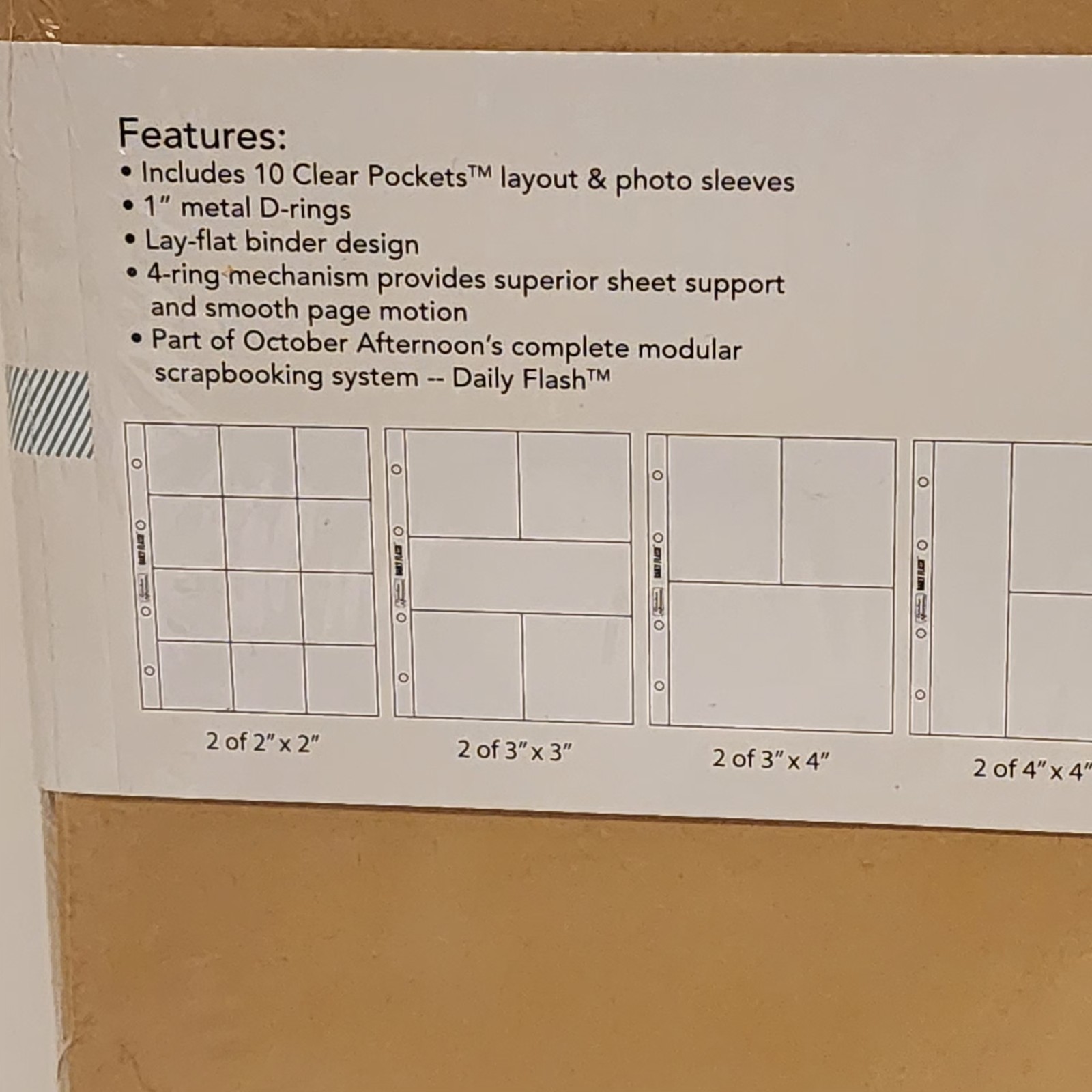 October Afternoon Daily Flash 6x8 D-ring Scrapbook Album Binder -Sunshine Yellow