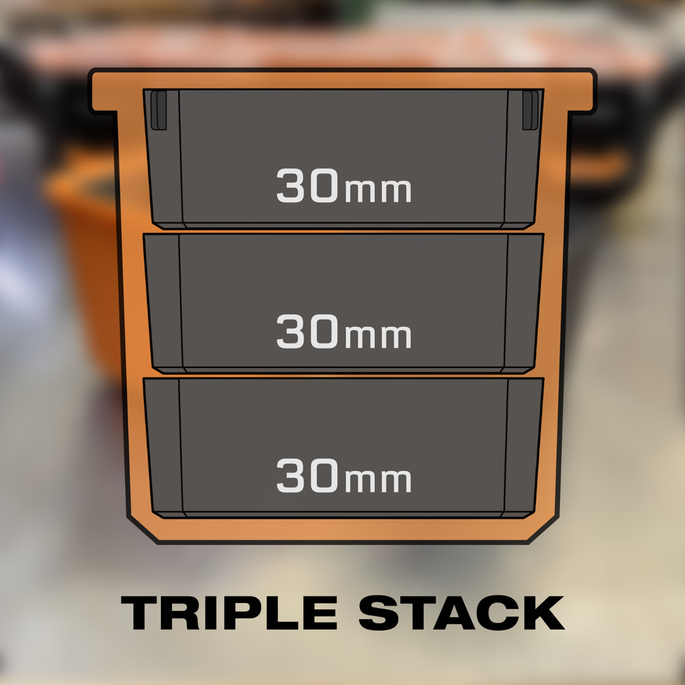 RIDGID Stackd™️ - Insert Bins for Pro Gear System 2.0 10-Compartment Organizer
