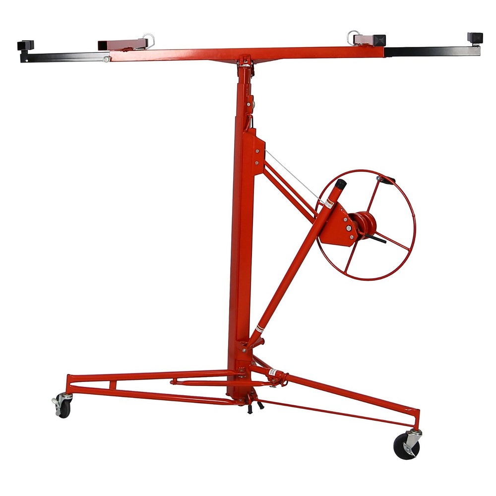 16ft Red Drywall Panel Hoist Lift Jack Rolling Lifter