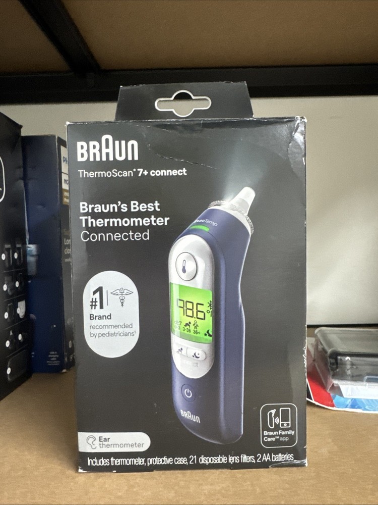 Braun ThermoScan 7+ Connect Ear Thermometer                      SAME DAY SHIP!!