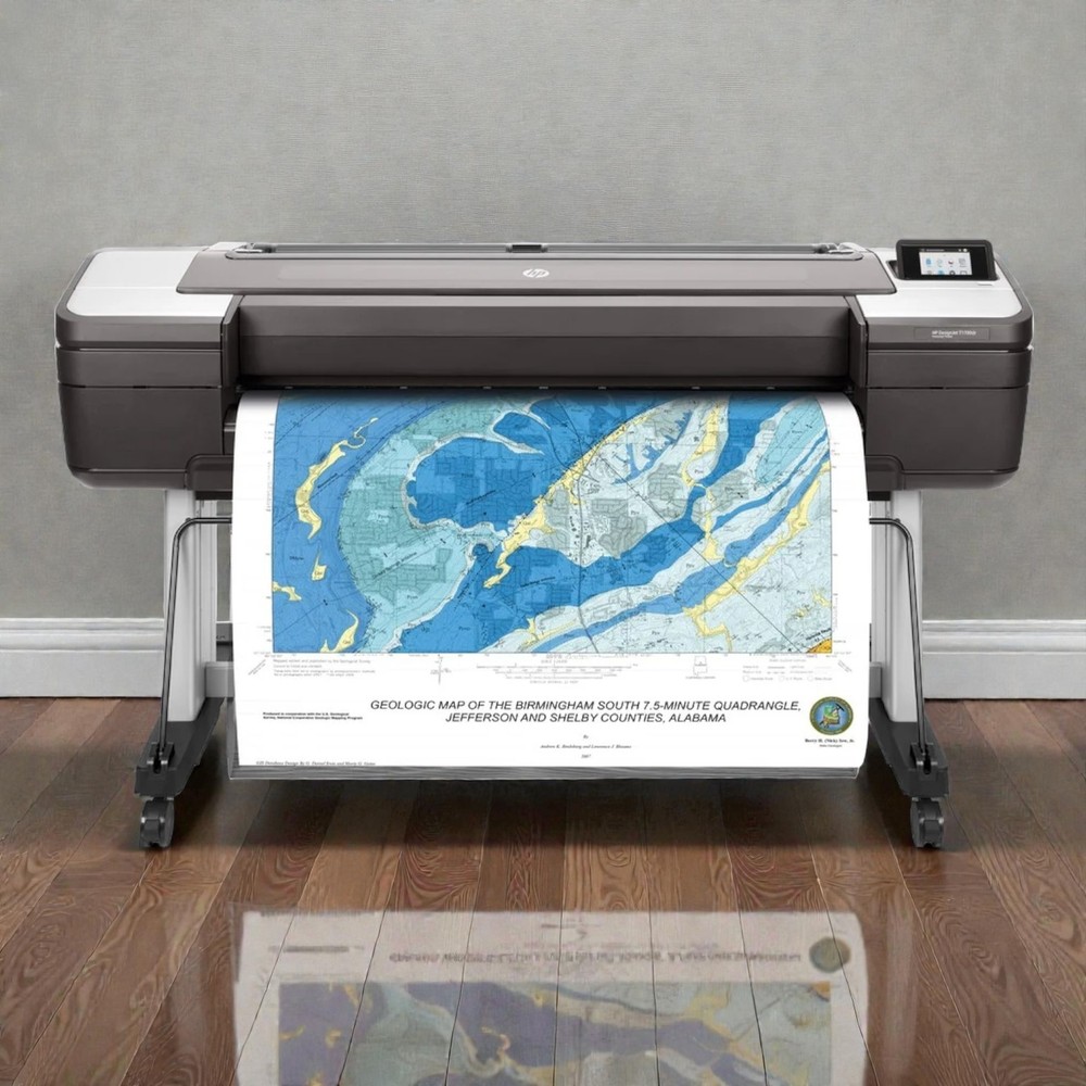 New Open Box HP DesignJet T1700dr 44' PostScript Printer:USGOV, 1VD88B#BCB