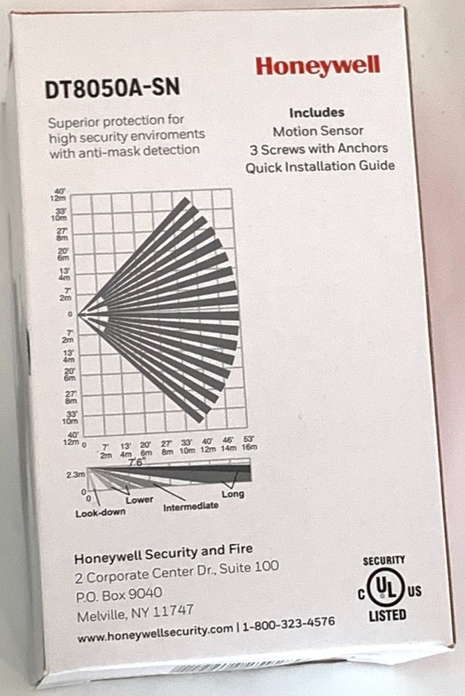 Honeywell DT8050A-SN V-Plex DUAL TEC Motion Sensor