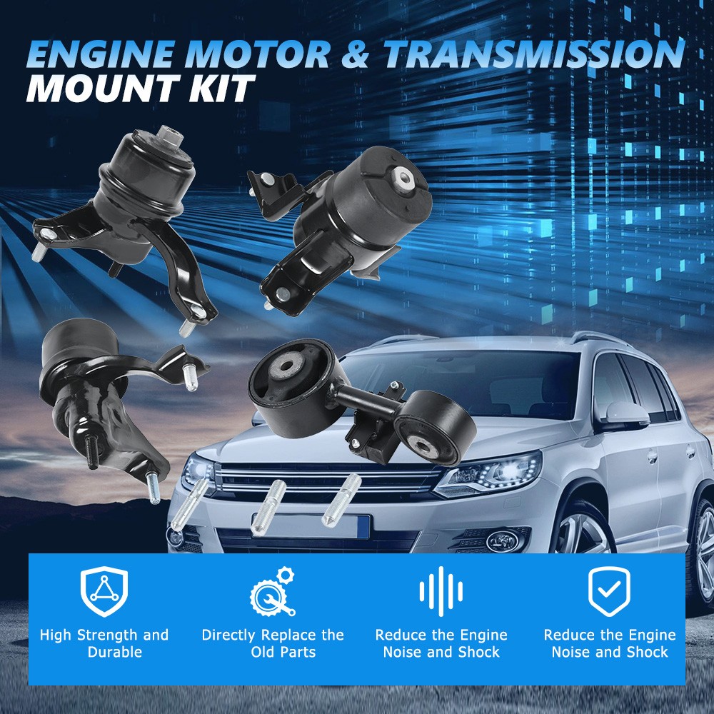 4pcs Engine Motor Mount For 2007 2008 2009 2010 2011 Toyota Camry 2.4L Automatic